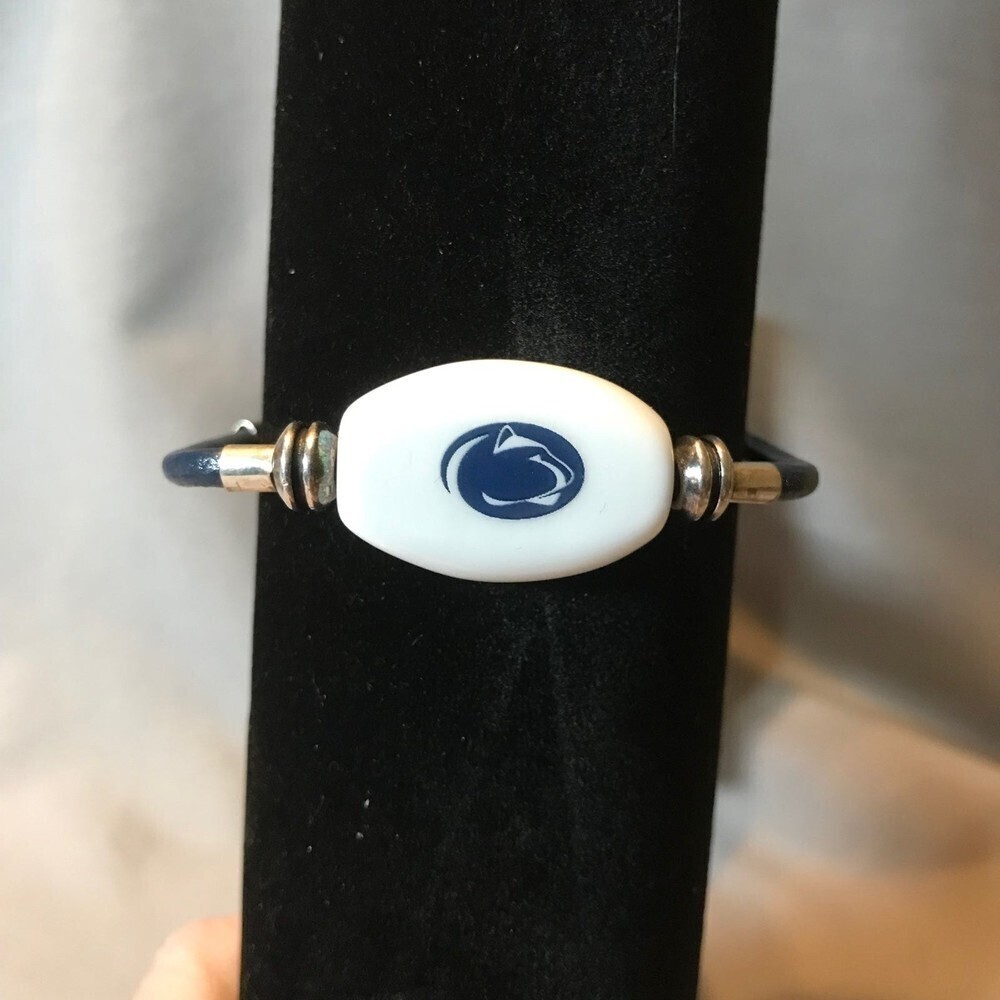 NCAA Penn State Adjustable Bead Bracelet